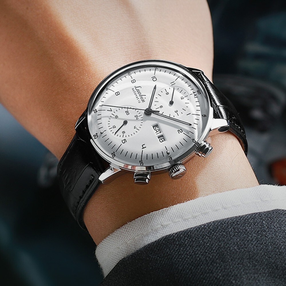 Luobin Automatic Men’s Luxury Mechanical Watch 3 Bar Hour Date Month Multi Dials
