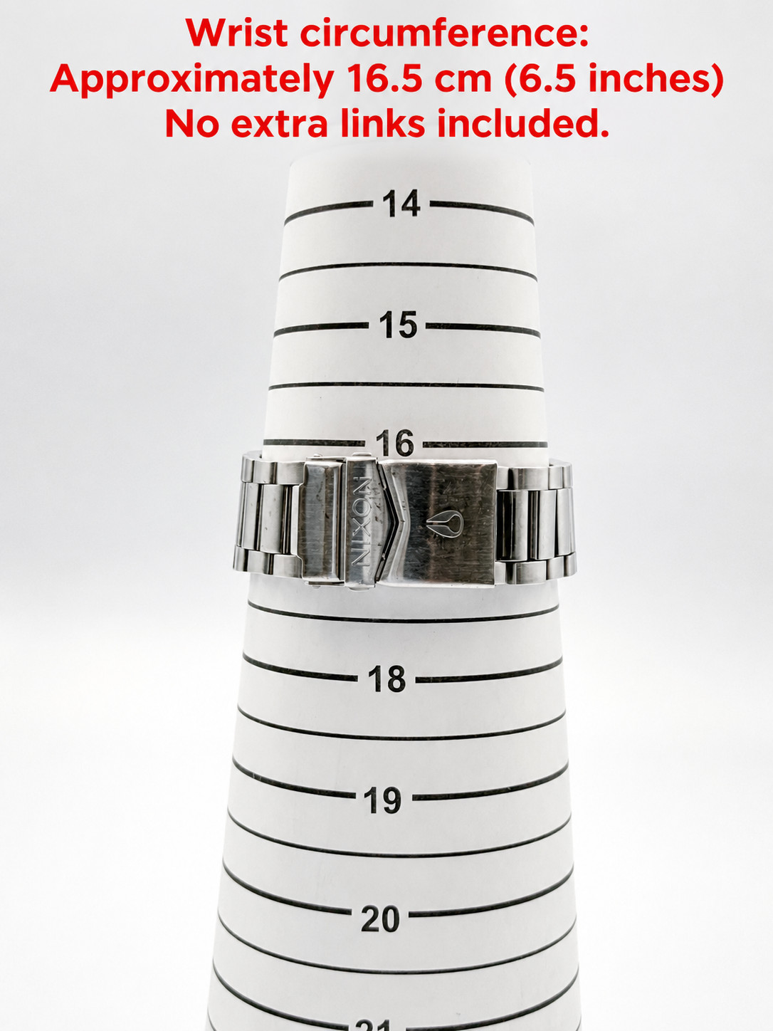NIXON The Player Black Dial Silver Quartz Watch Wrist 16.5cm (6.5 in) – Rank B