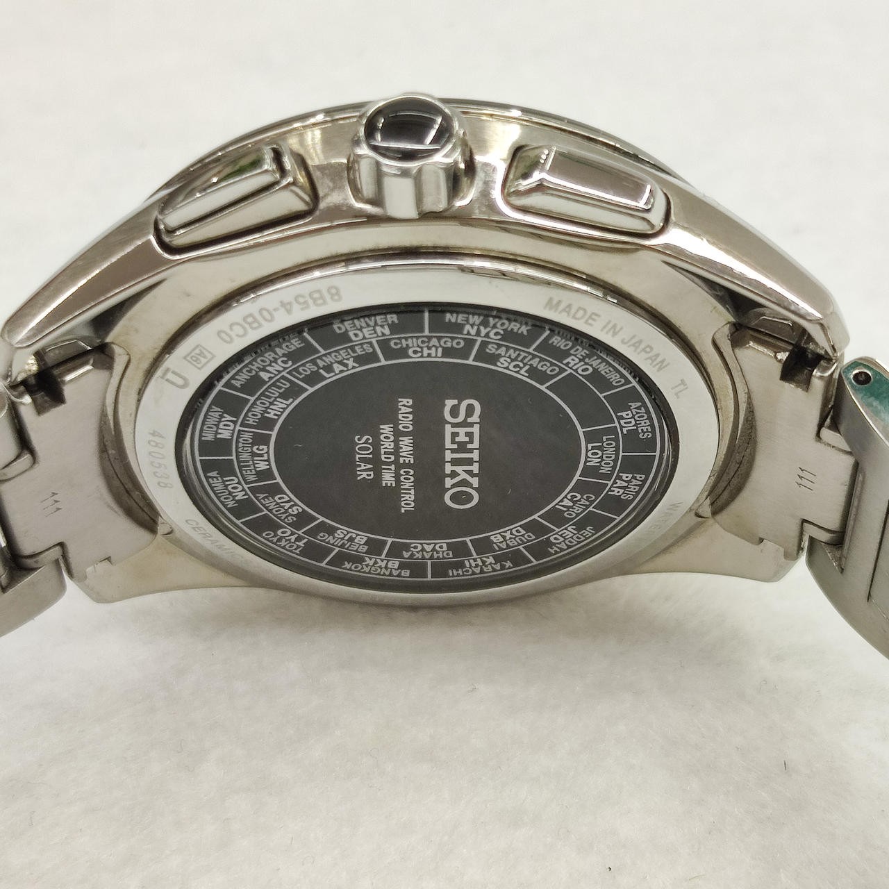 Brightz solar radio controlled watch model number 8B54 0BC0 SEIKO