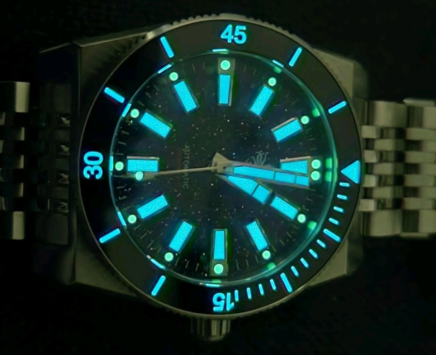 PHOIBOS Narwhal 200M Automatic Diver Watch PY061B Dark Blue Aventurine