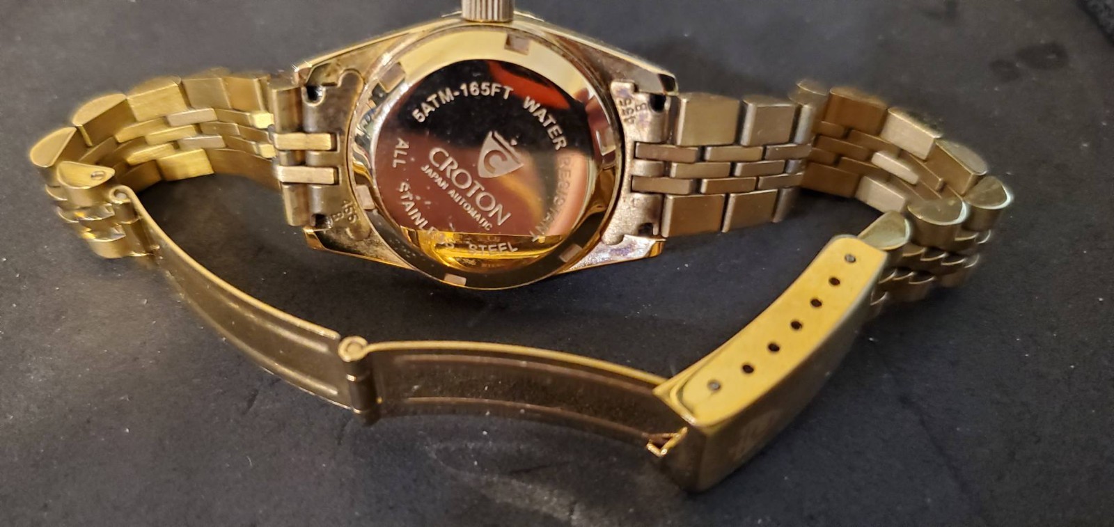 CROTON Japan Automatic Ladies Watch SATM 165ft H20 Resistant Stainless Steel