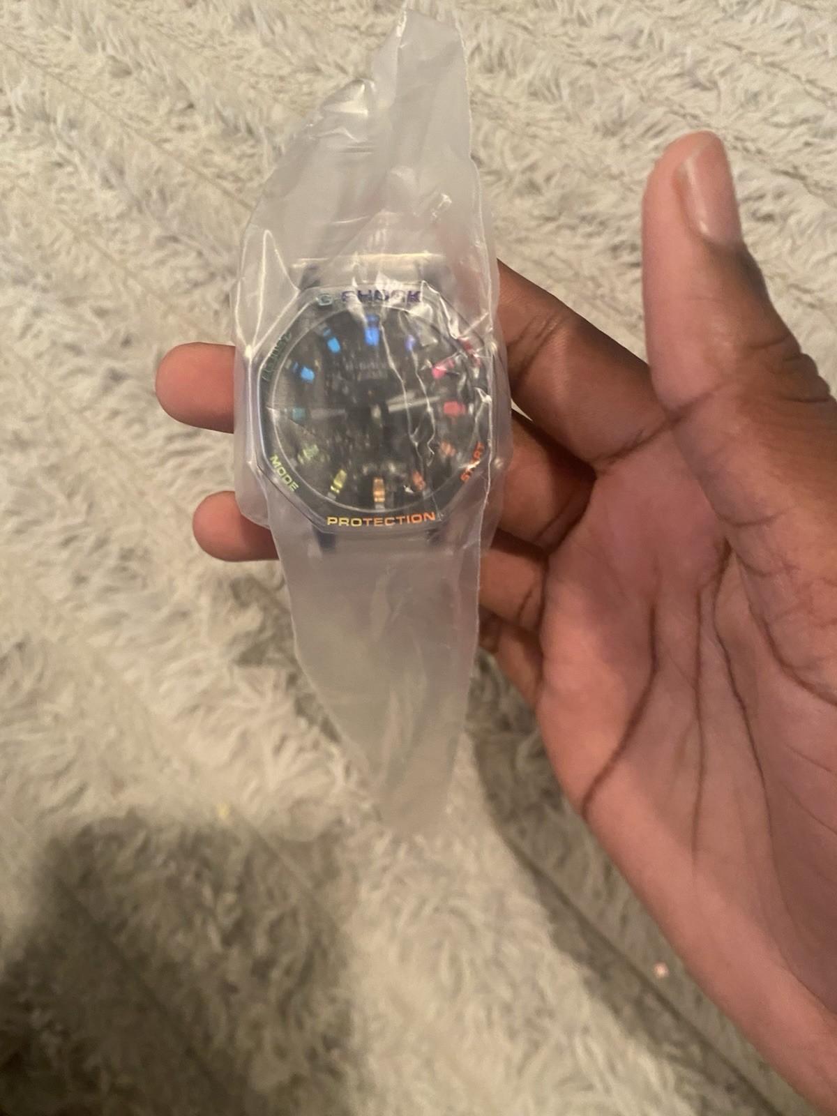 Casio G-SHOCK GA-2100S Analog-Digital Clear Resin Watch Alarm 200m 45mm