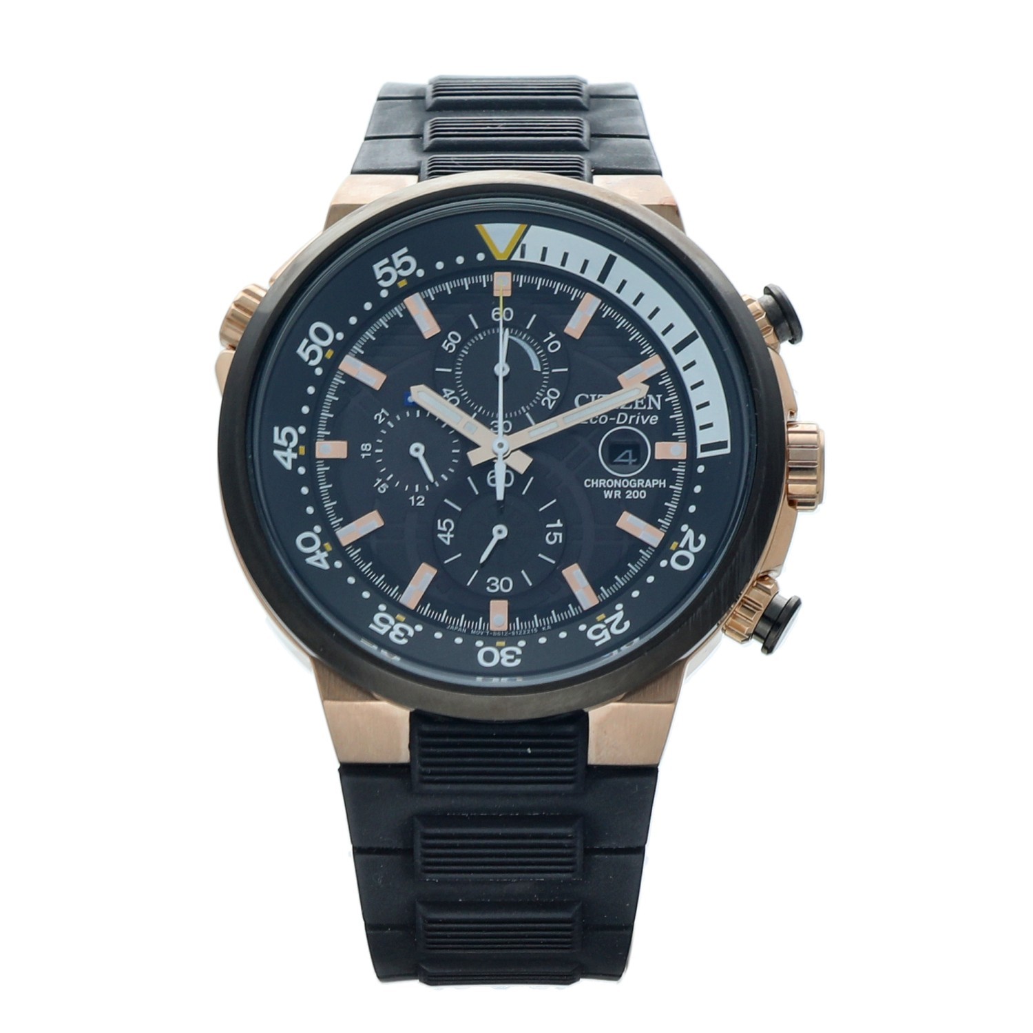 Citizen Eco-Drive Endeavor Chronograph Rose Gold 46 mm Steel Rubber Men’s Watch