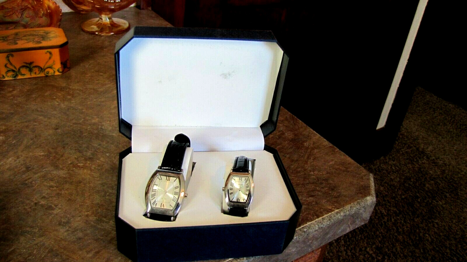 Lot 2 Bret Roberts MATCHING pair of MAN’s & WOMAN’s Designer Wrist Watches. NIB.