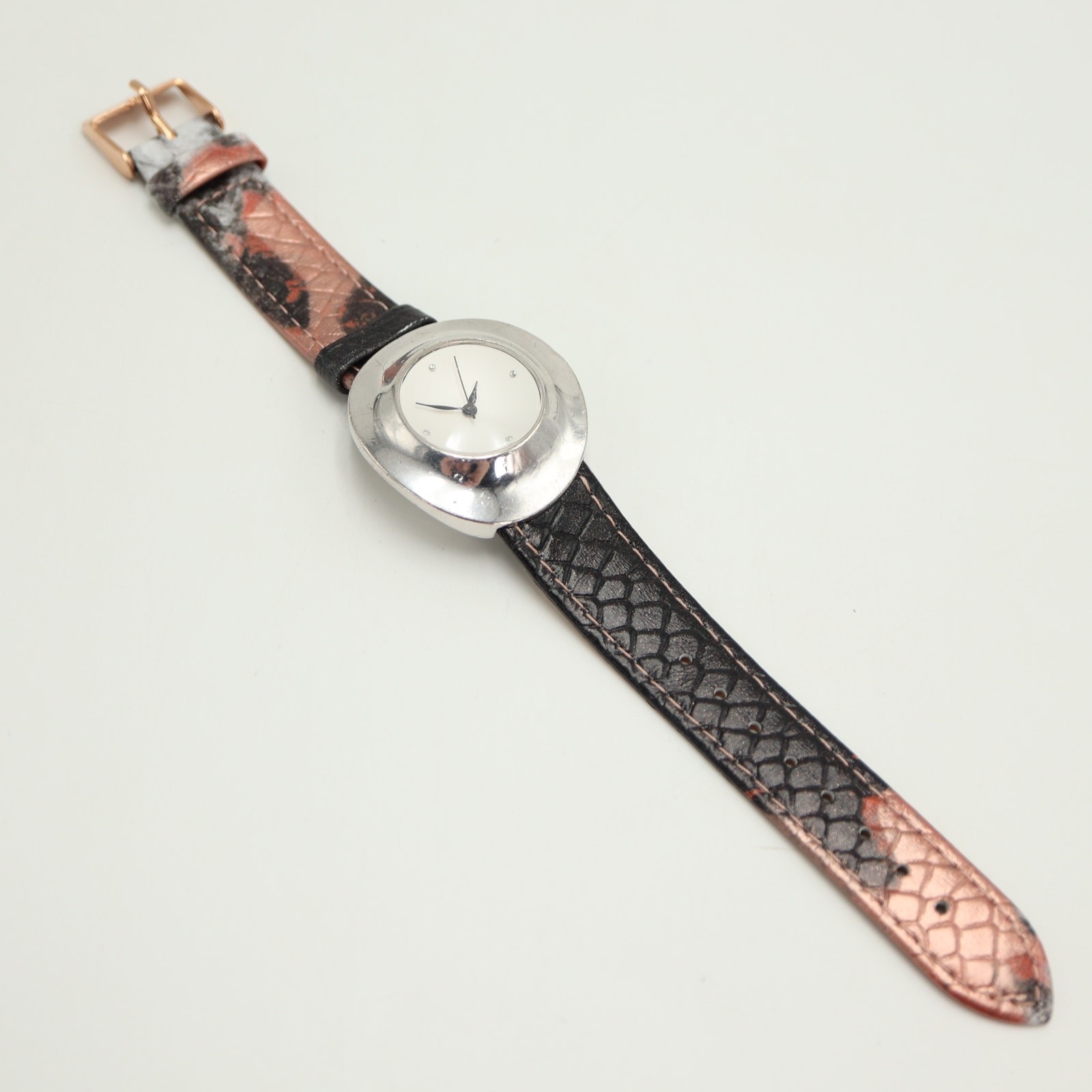 Vintage 90s Robert Lee Morris Moon Crater 925 Sterling Silver Watch New Battery