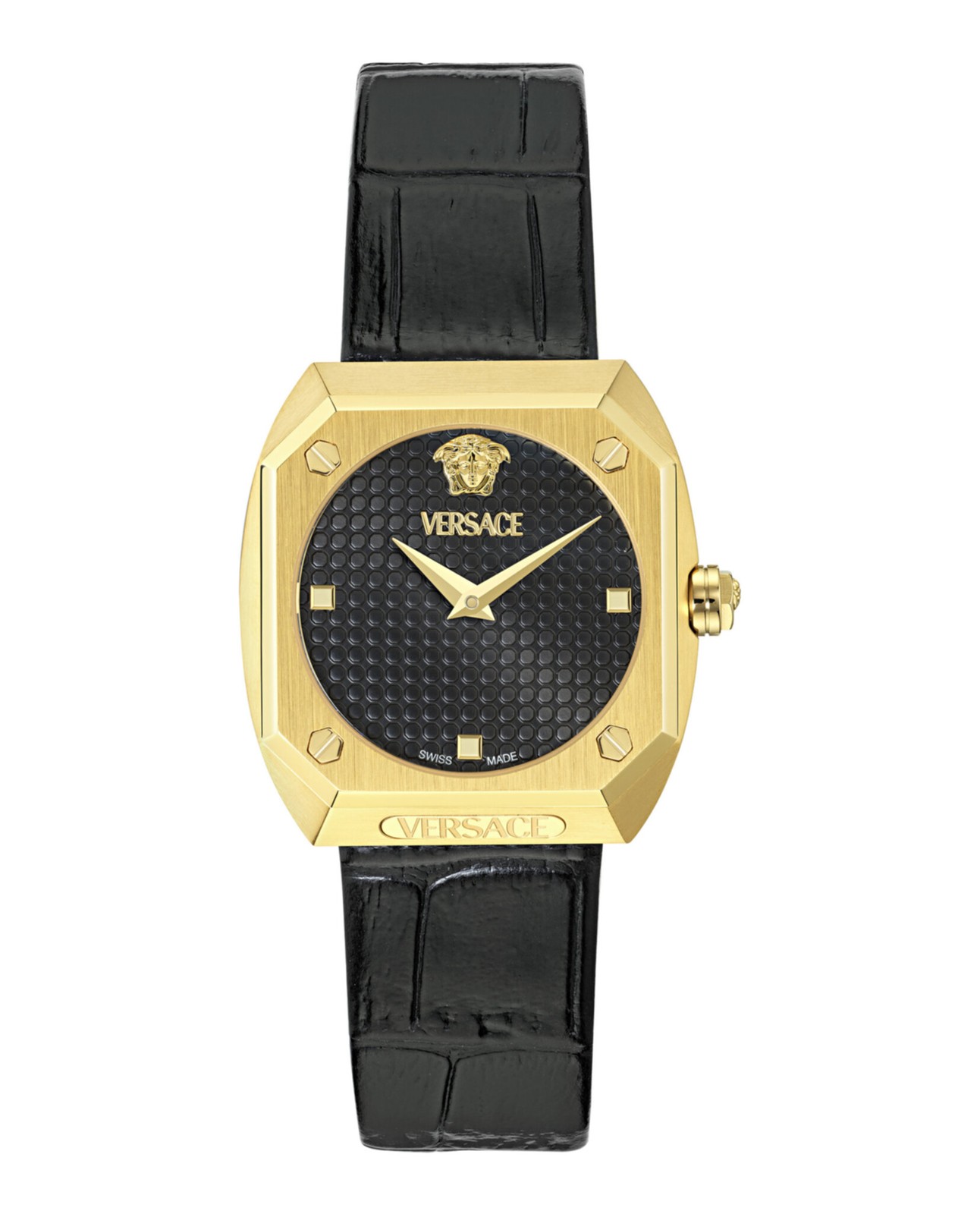 Versace Antares Women’s Watch, Swiss Made Luxury Designer Watch with Black