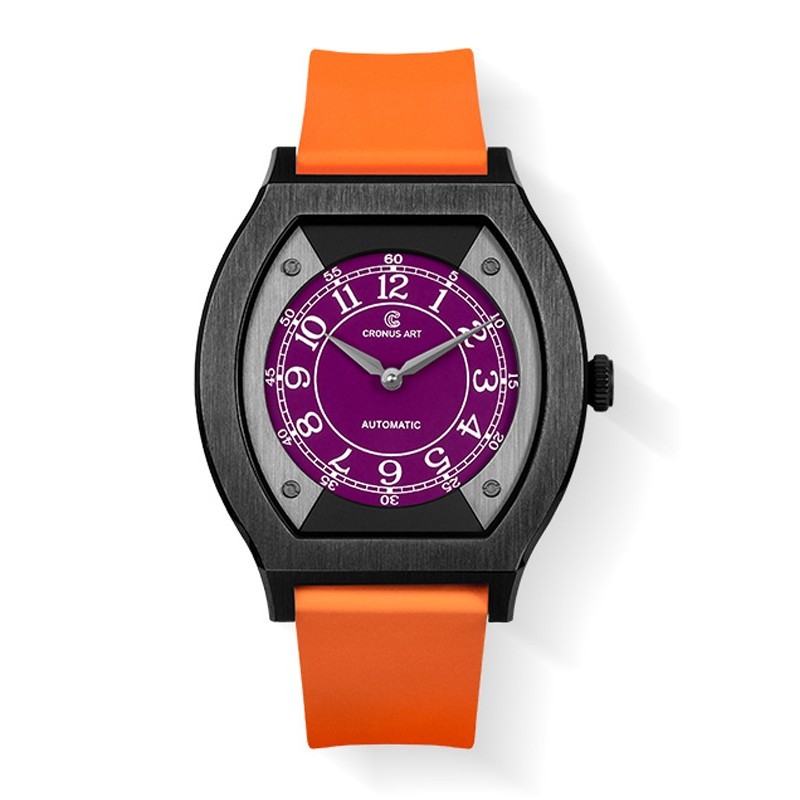 CRONUSART Men Automatic Watch Titanium Tonneau Mechanical Wristwatch Micro Rotor