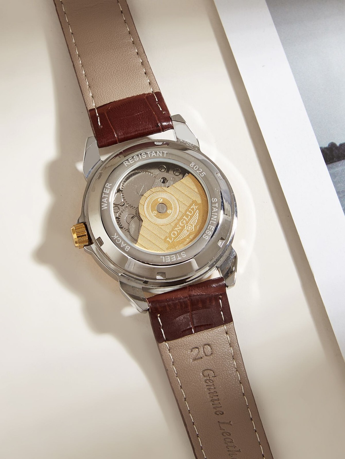 Men Automatic Watch Business Leather Waterproof Day Date Display Limited Edition
