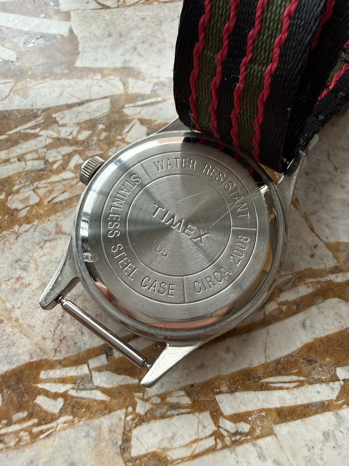 Timex J. Crew Circa 2008 Quartz Military Field Wristwatch Black Dial New Battery