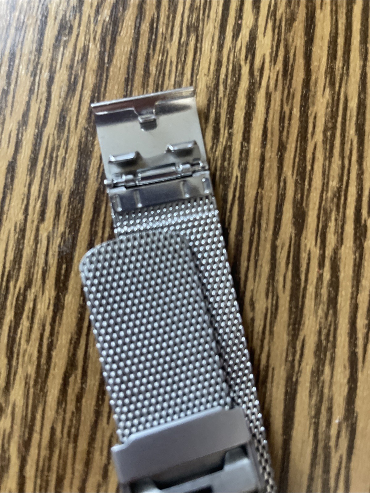 Vintage Rare Boccia Titanium Watch Silver on Silver Mesh Clasp Band Black Hands
