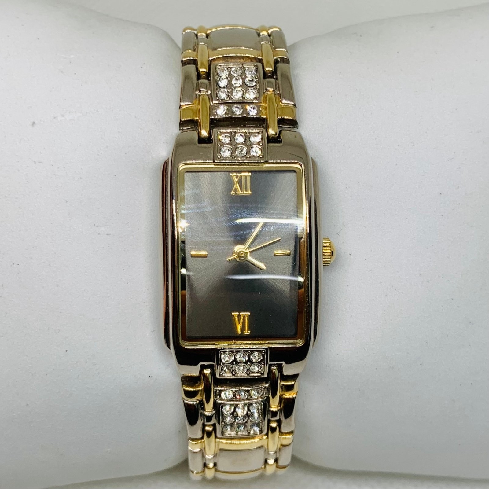 Allude women watch 20mm Quartz analog two tone rhinestones up to 6.75” running
