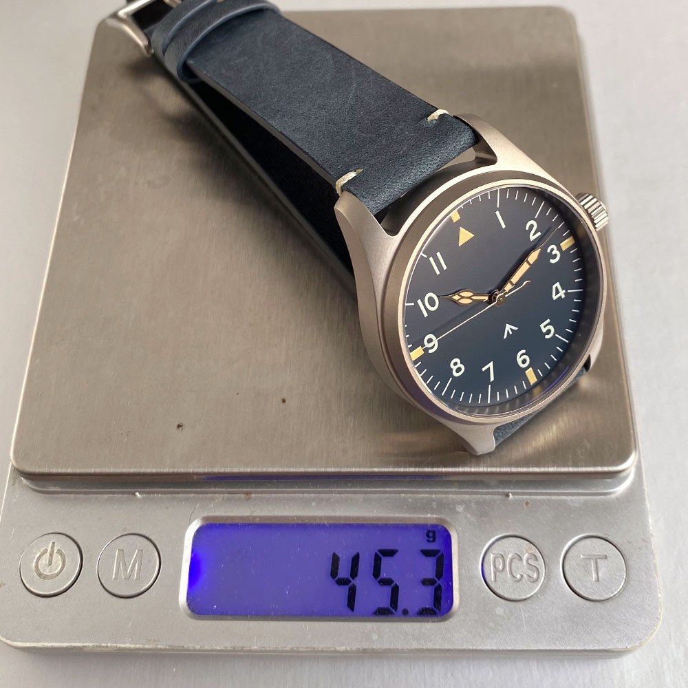 Titanium 39mm Pilot 20BAR Diver Watch Sapphire Lume VH31 Quartz Movt Wristwatch