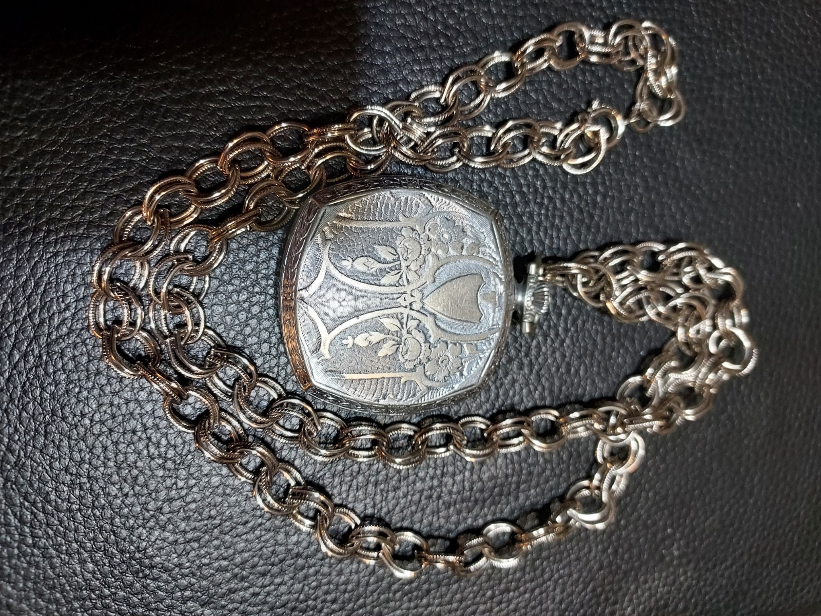 Vintage Art Deco Windsor Emblem Pocket Watch Jagot Swiss 6J Ticks Chain RUNS