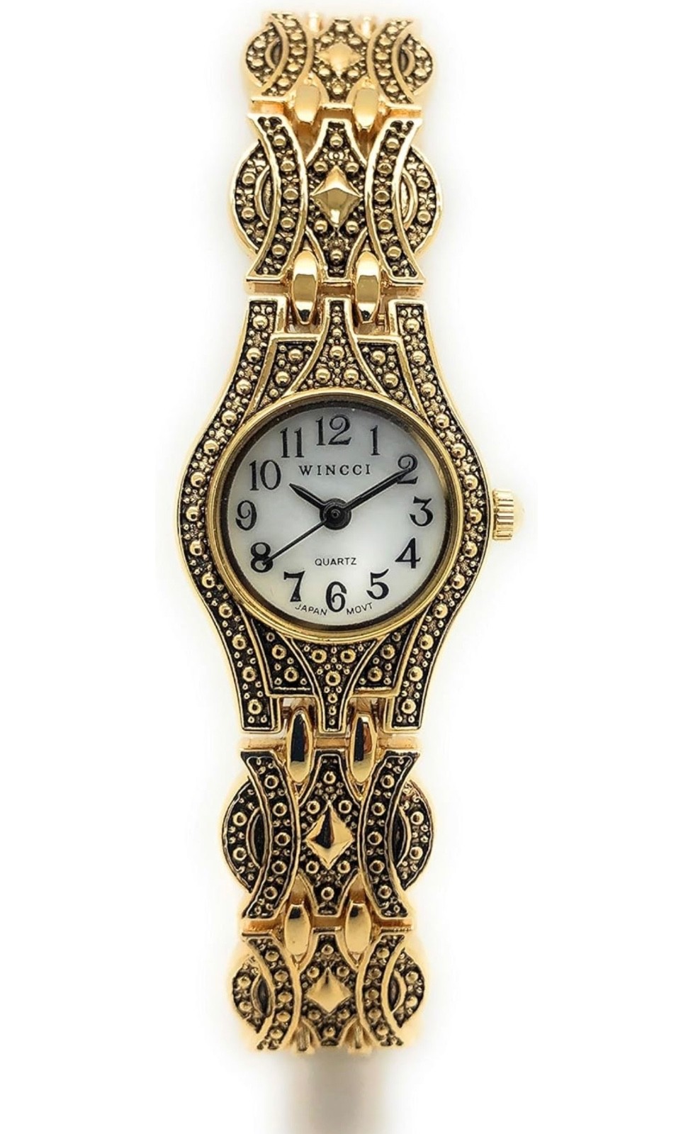 Wincci Ladies Elegant Round Modern Antique Metal Link Bracelet Fashion Watch
