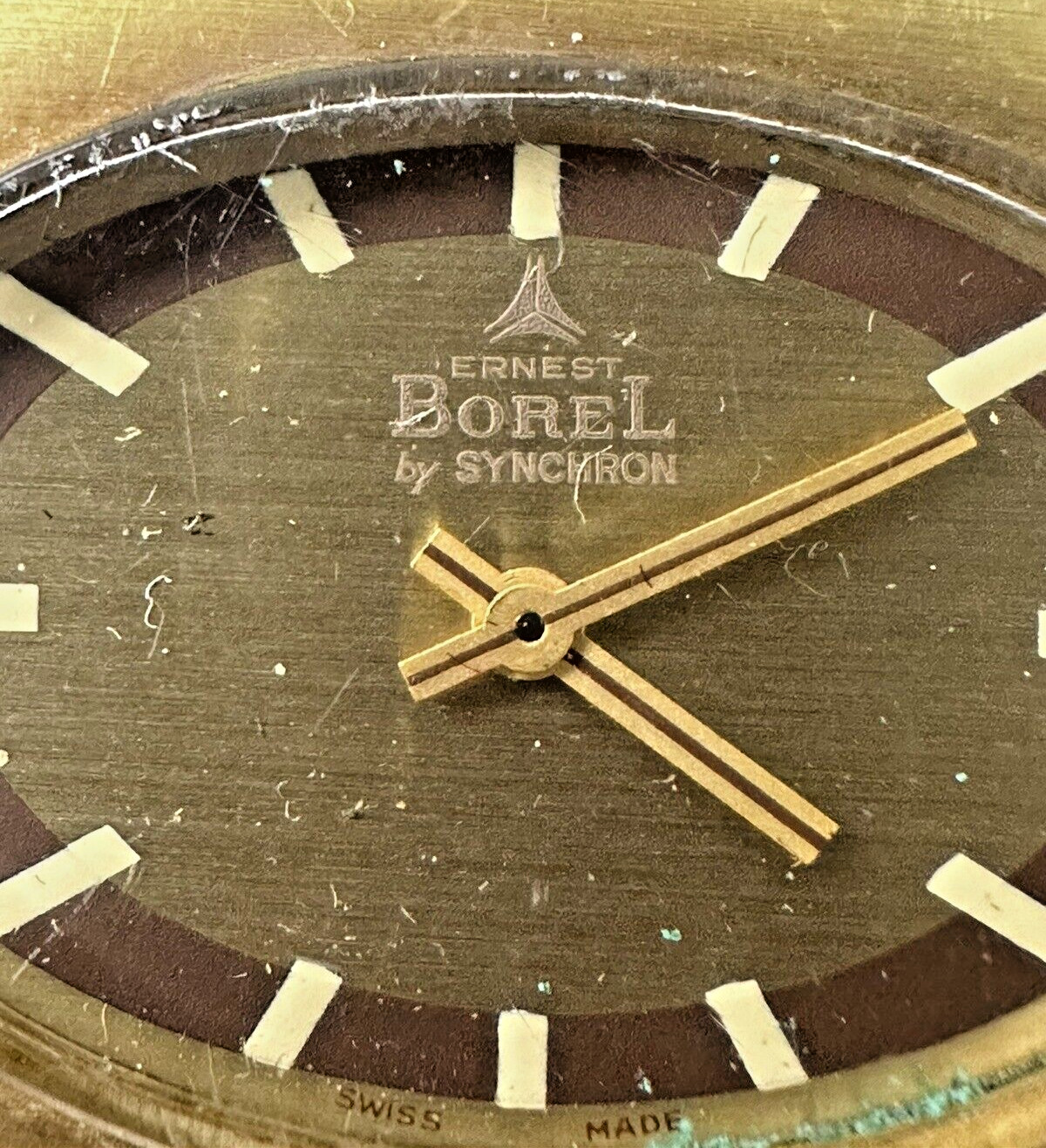 Ernest Borel synchorn Watch oval dial unisex RARE SHAPE!!!! running