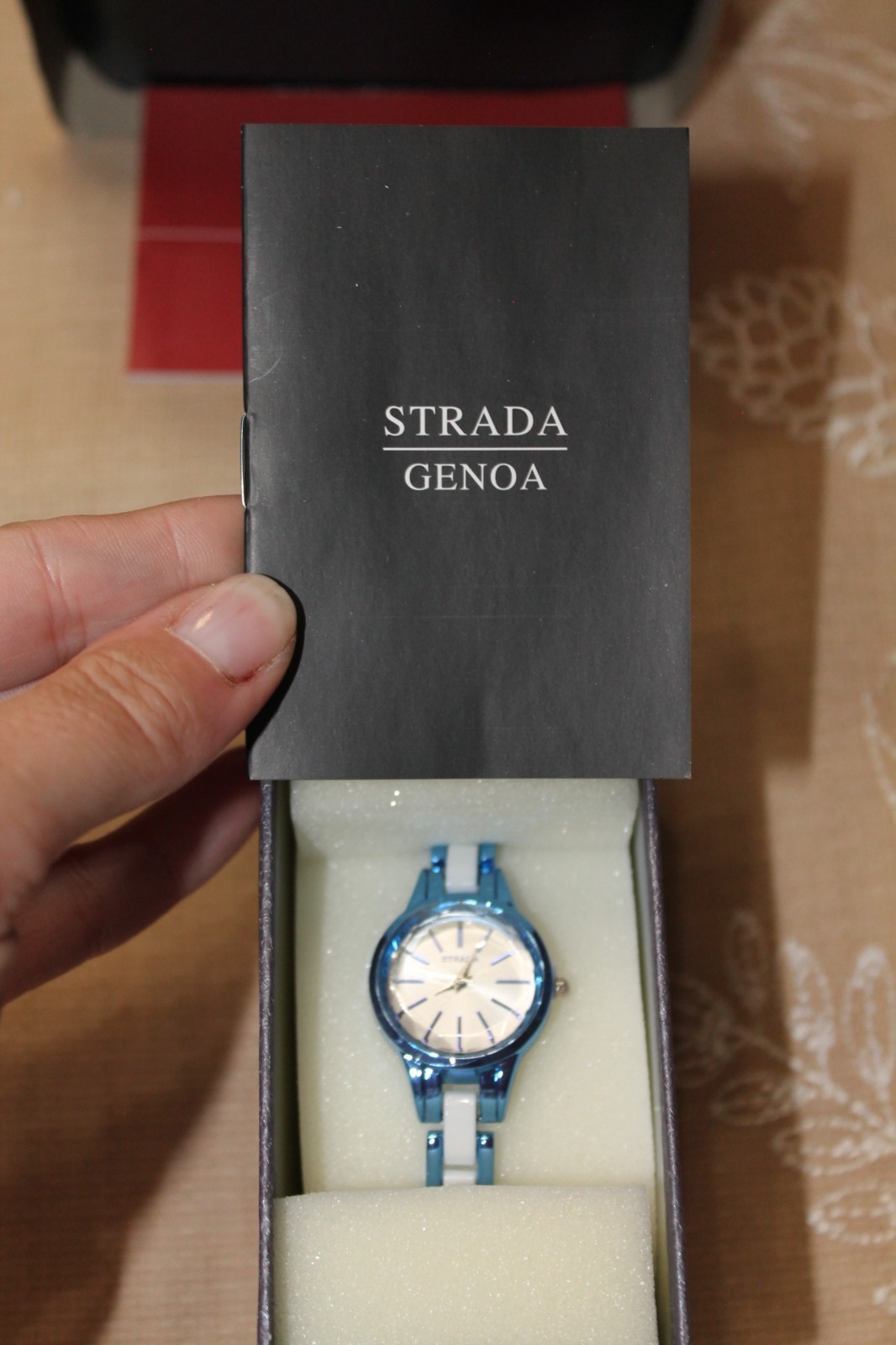 Strada Blue & White Ladies Watch