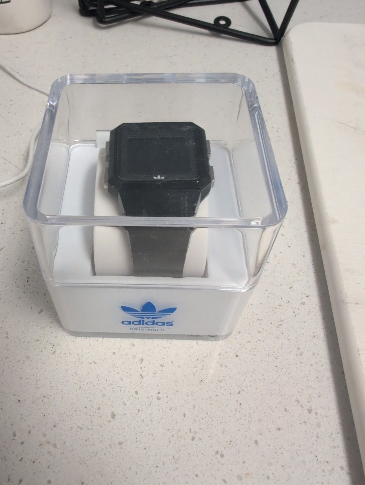Adidas Digital Men’s Black Front/Black Silicone Straps
