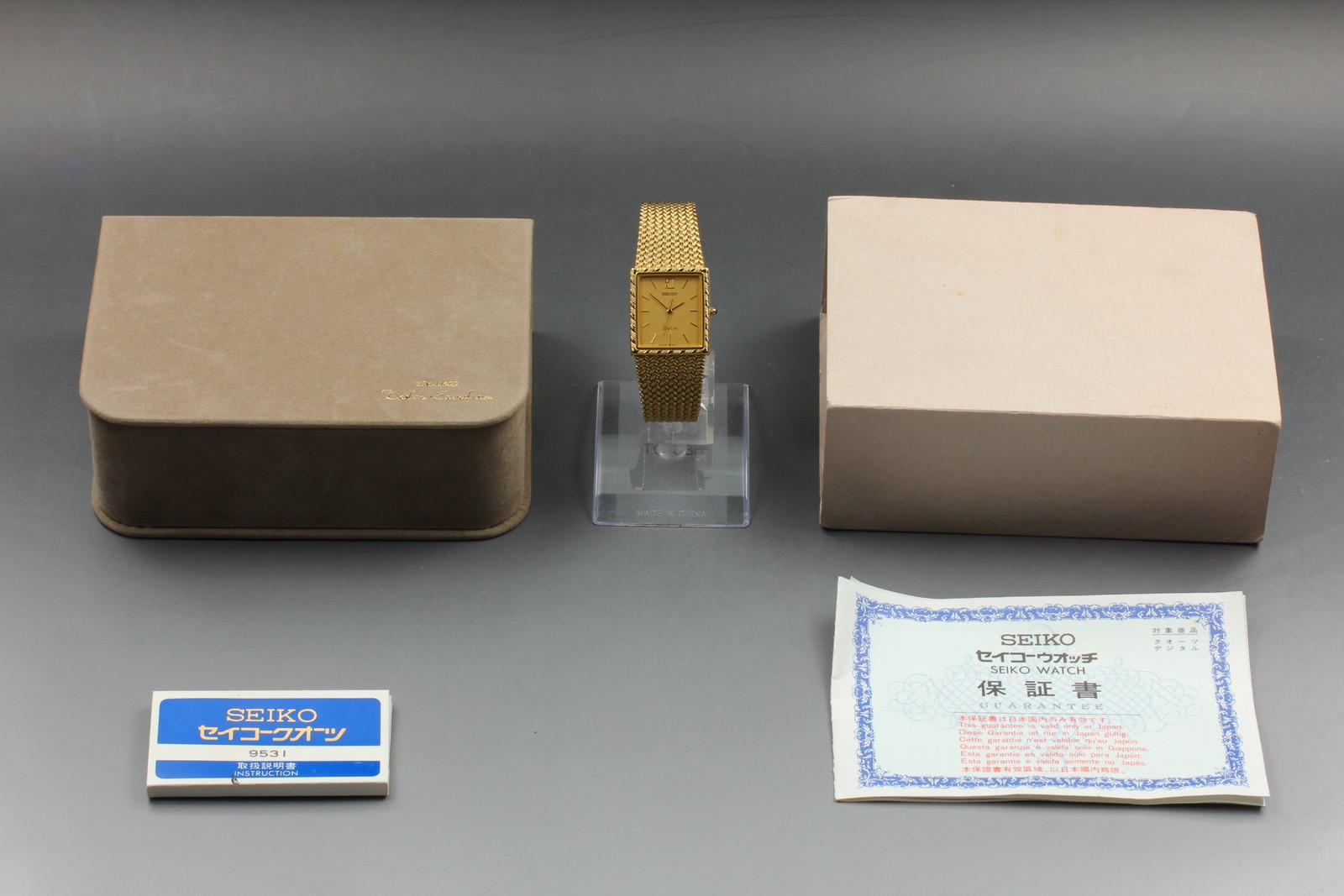 [MINT] Seiko Dolce 9531-5100 25mm Gold Dial Quartz Men’s Watch From JAPAN