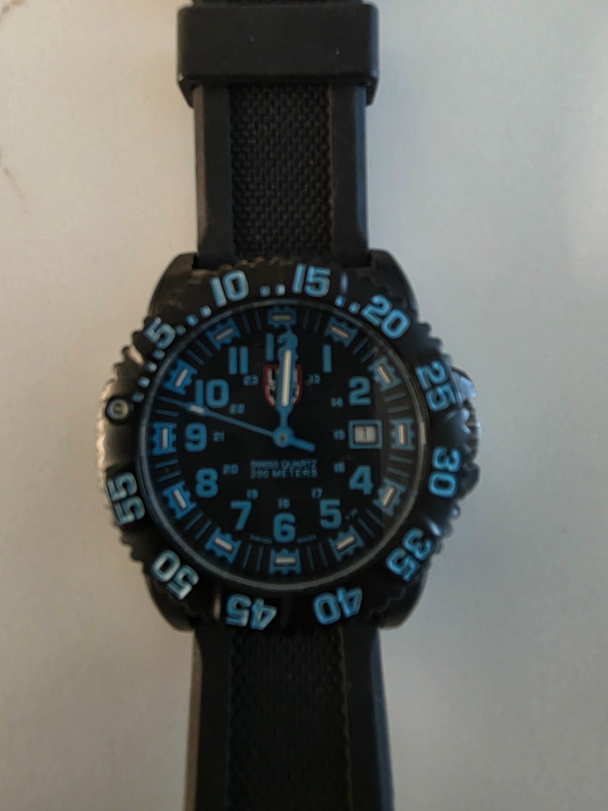 Luminox LM3053 Black & Blue rubber strap 44mm