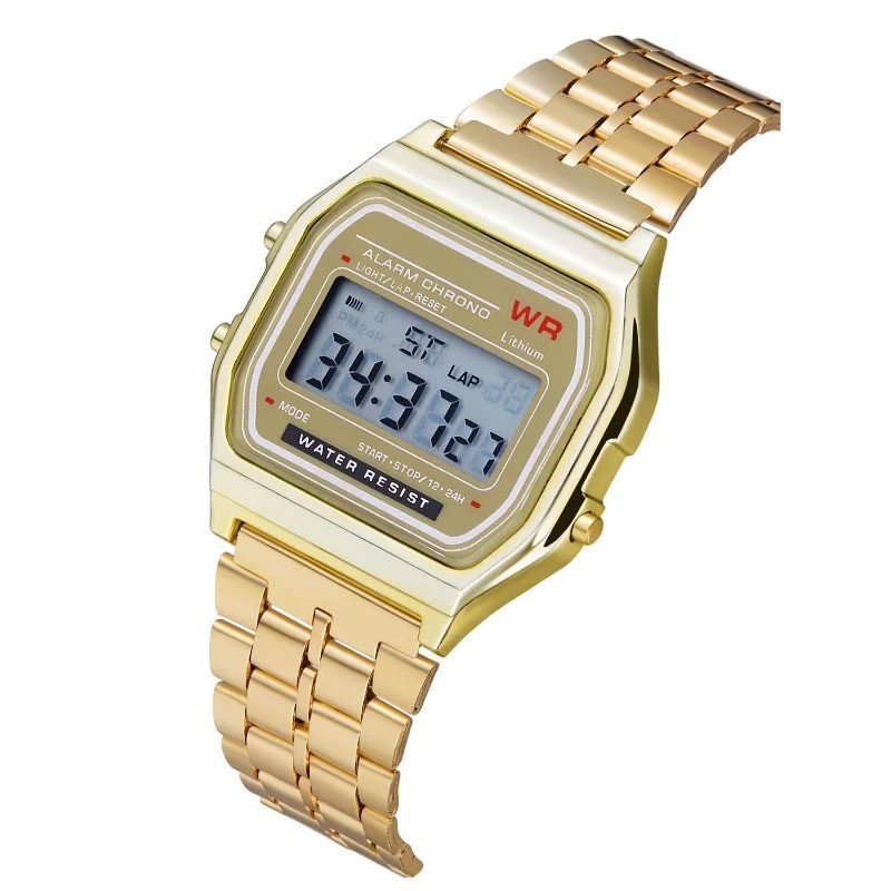 F-91W-1 Men’s 2025 Digital Silver Steel Watch Classic Alarm Light Waterproof