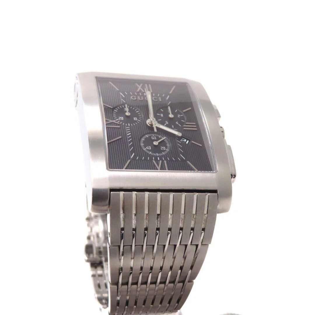GUCCI 8600M G-Metro Chronograph Black Dial Stainless Steel Quartz 1.81×1.34