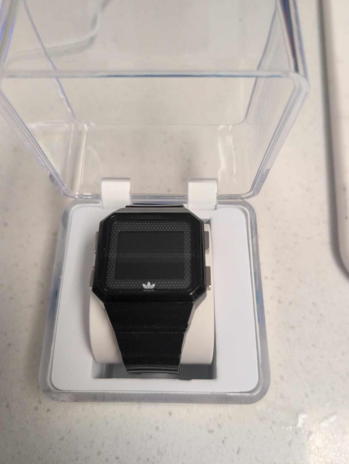 Adidas Digital Men’s Black Front/Black Silicone Straps
