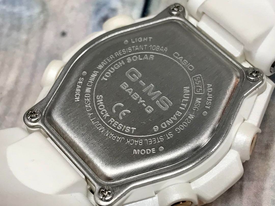 Duty Paid US Only CASIO G-Shock G-MS BABY-G MSG-W200G white USED working