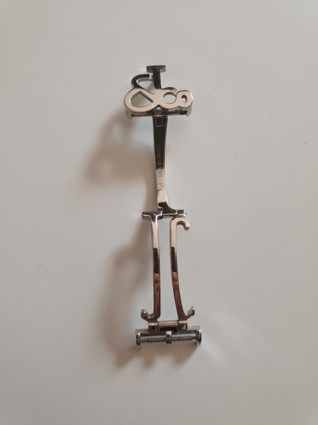 100% GENUINE JACOB & CO 18mm POLISHED STAINLESS STEEL DEPLOYMENT CLASP