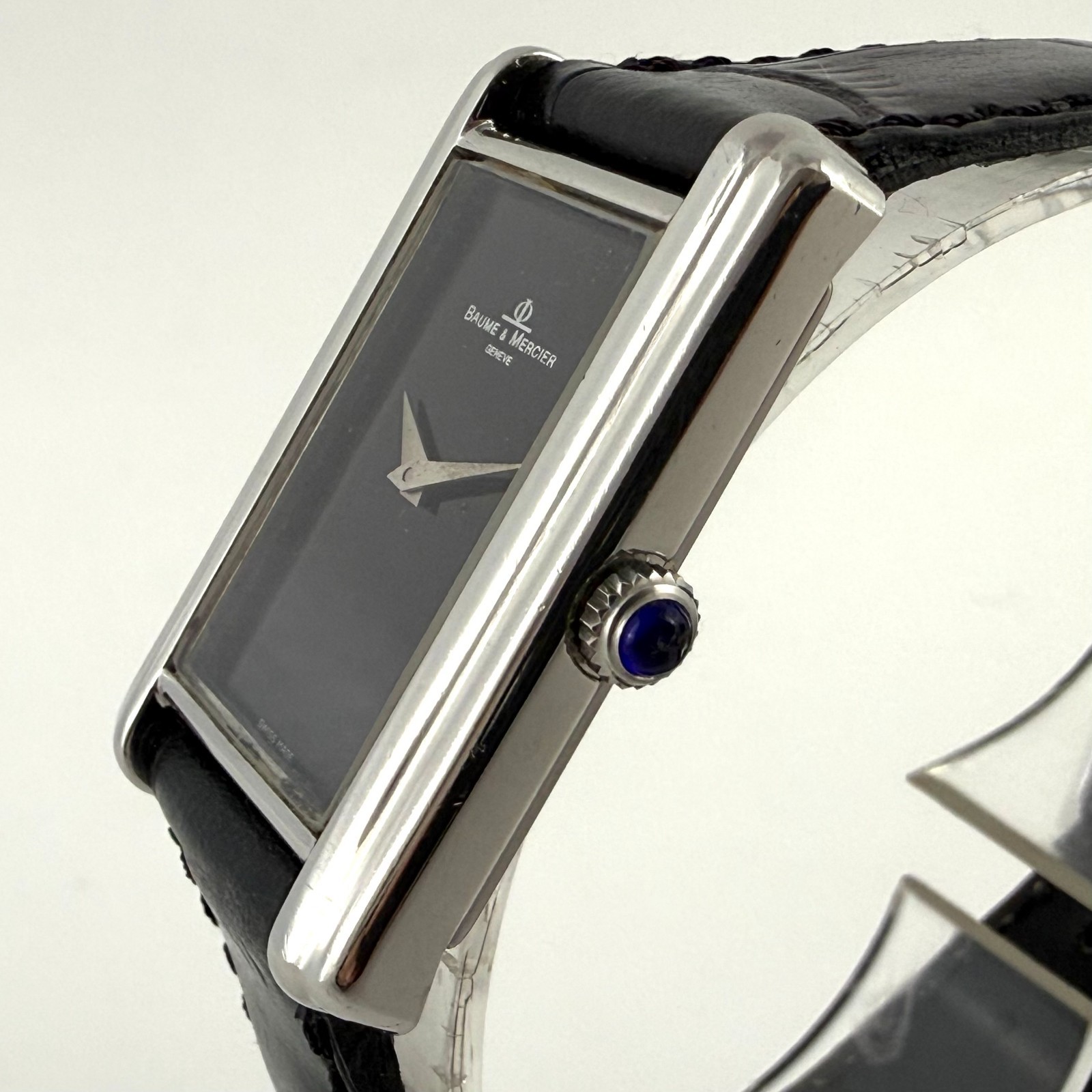 SWISS BAUME MERCIER REF 1724 TANK STYLE MANUAL WIND MINIMALIST RECTANGLE WATCH