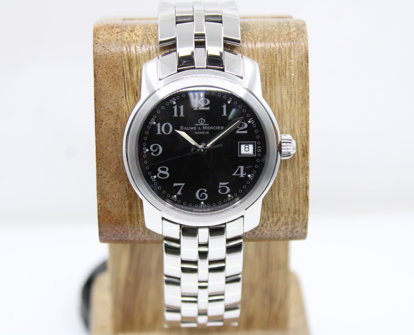 Baume & Mercier Capeland 37mm Black Date Dial Stainless Watch MV045214