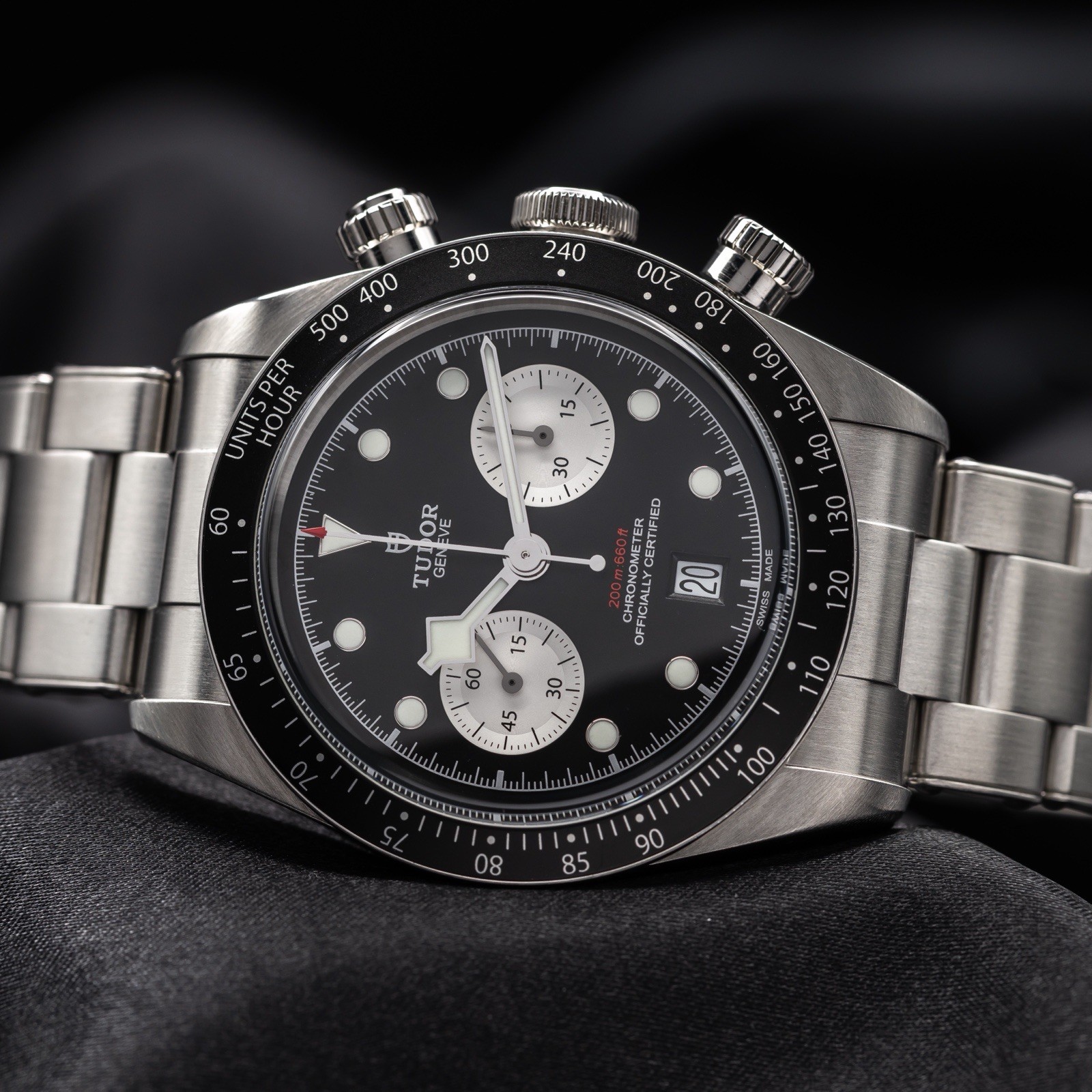 tudor black bay chronograph reverse panda