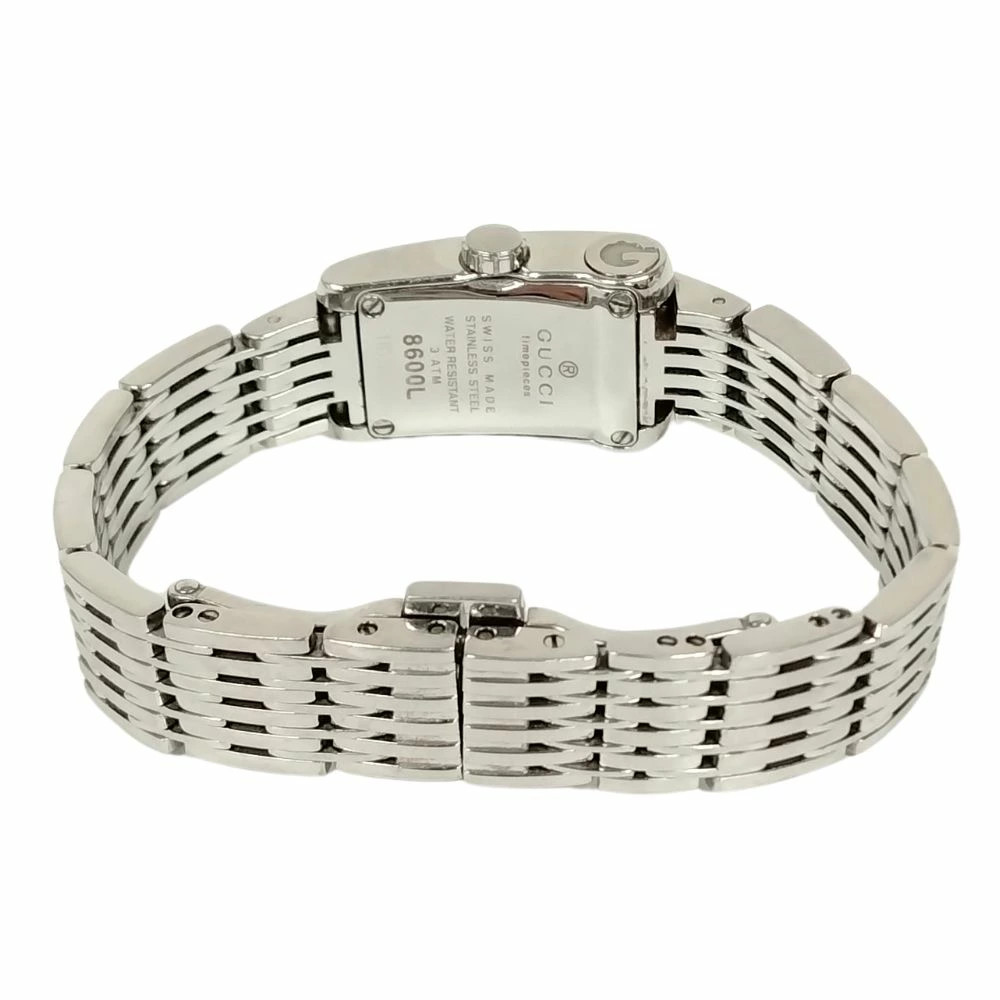 Gucci 8600L G Metro Shell Dial Diamond Bezel Ladies Quartz Watch Silver #S426118