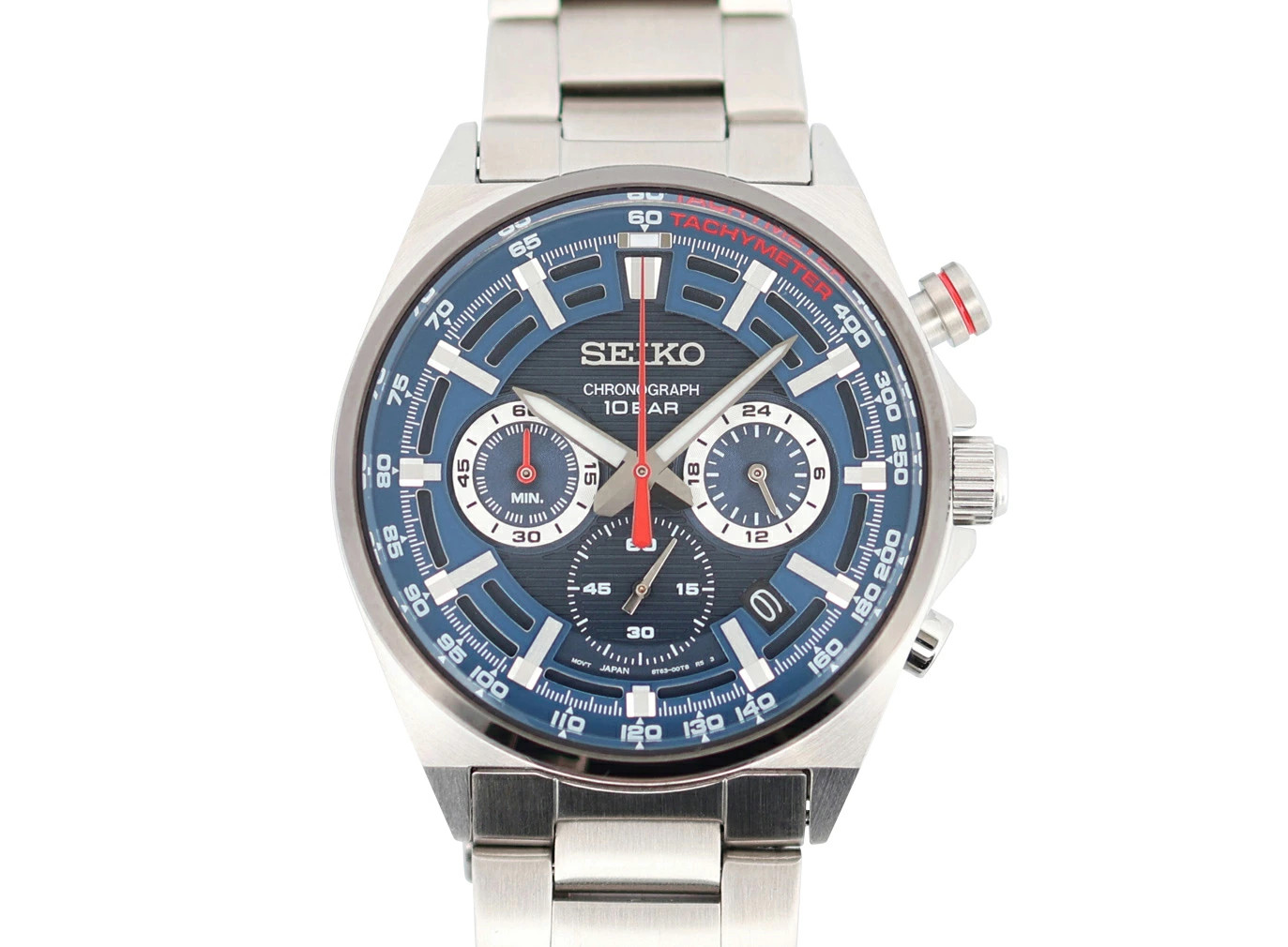 Seiko Chronograph 8T63-00T0 SSB407P1 Blue Dial Japan Overseas Model Box #S518002