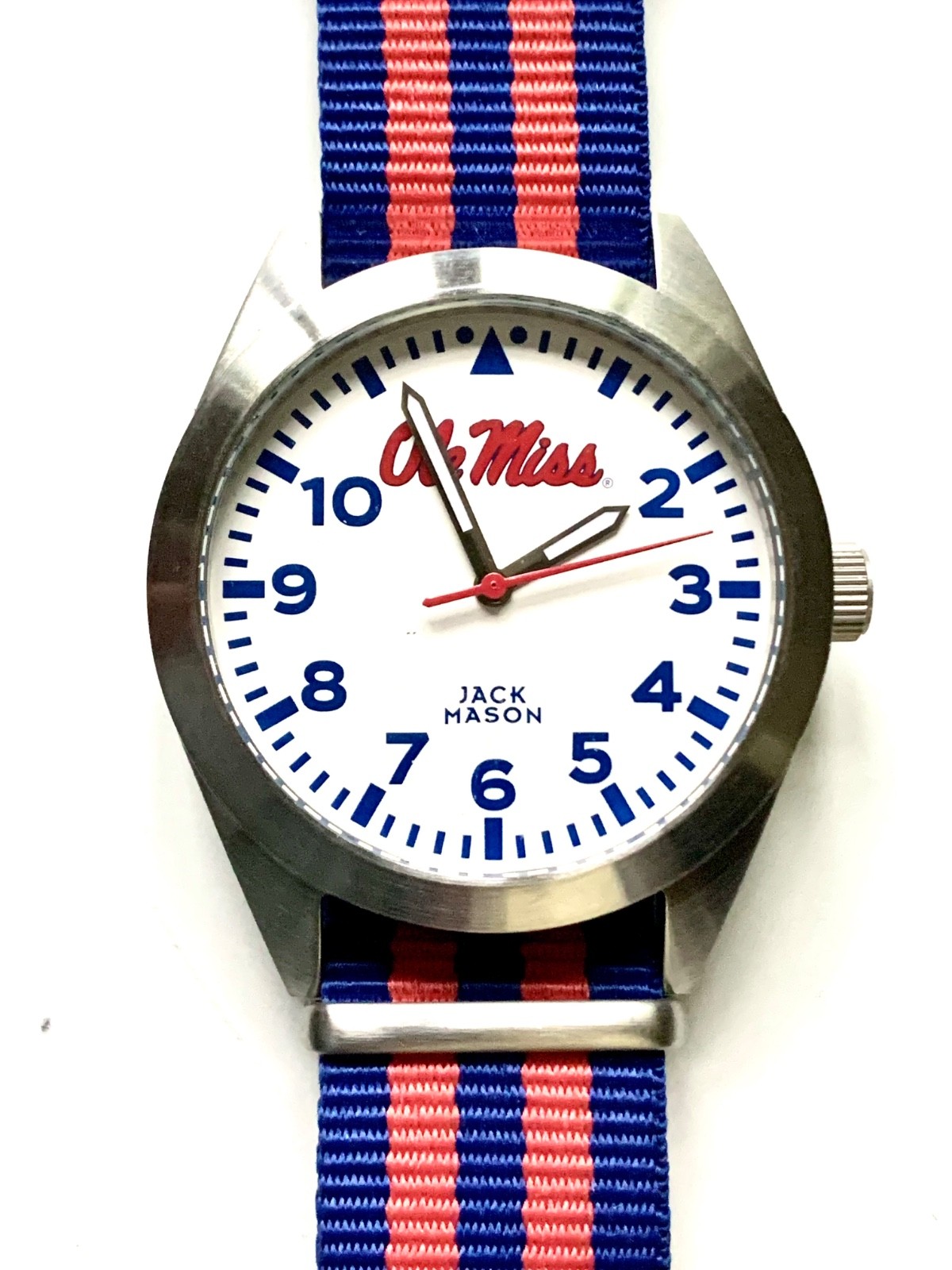 Jack Mason Mens 40mm Watch & Nylon Strap ~ Colleges TX, TCU, Ole Miss & Others