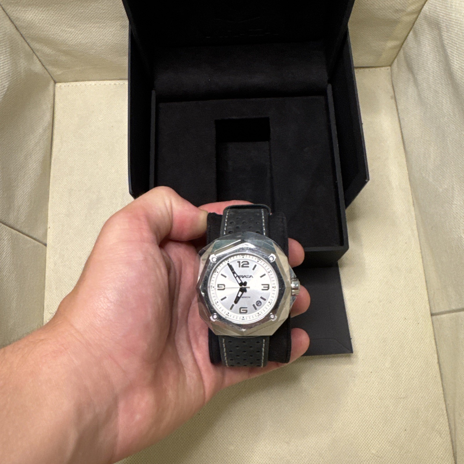 Virata VRT Automatic Men’s Watch – Silver/White Dial Angular Case Miyota 9015