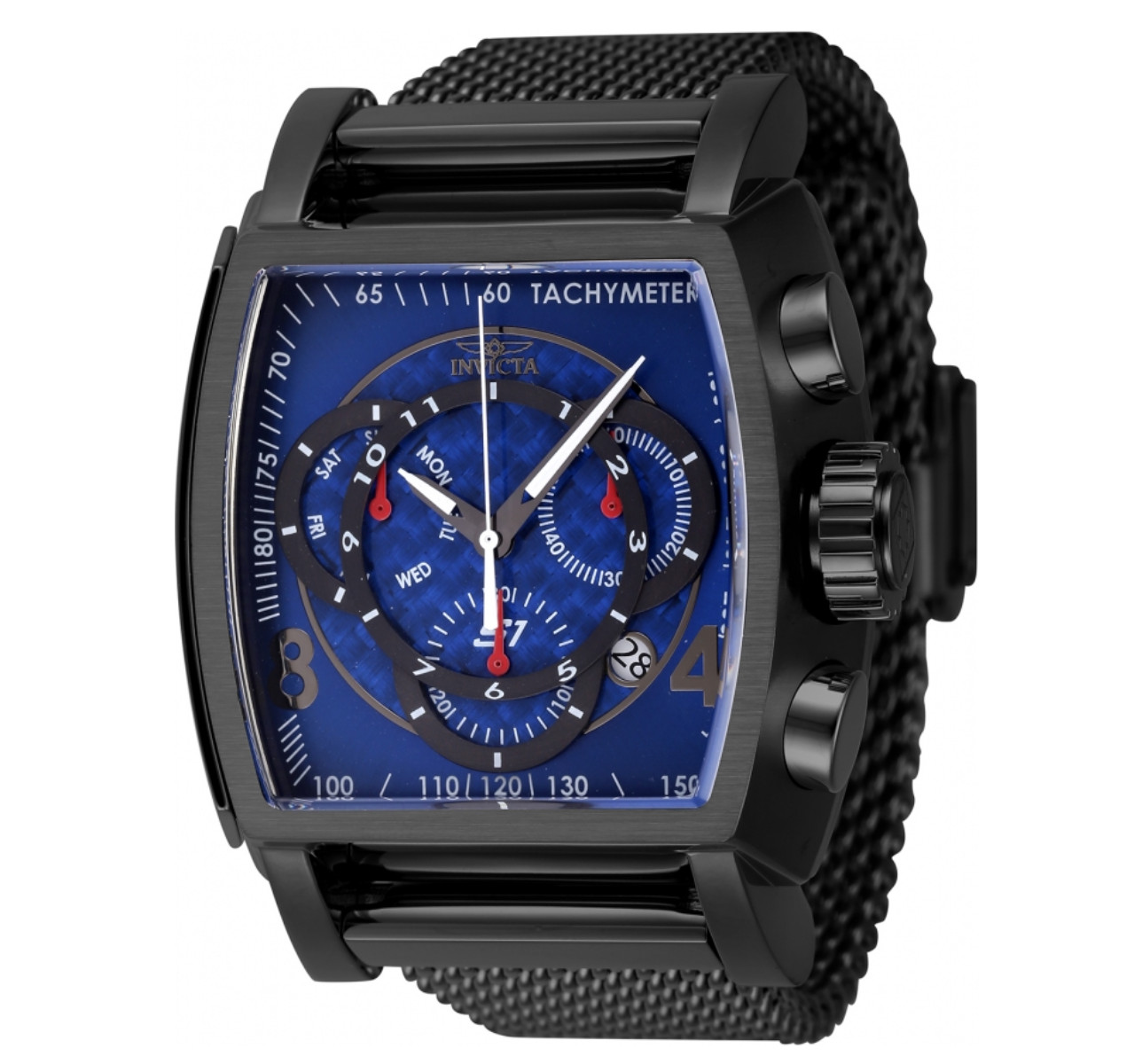 Invicta S1 Rally Men’s 48mm Black & Blue Carbon Fiber Swiss Chrono Watch 46011