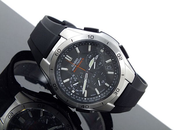 CASIO Wave Ceptor WAVE CEPTOR radio solar wristwatch WVQ M410 1AJF Black