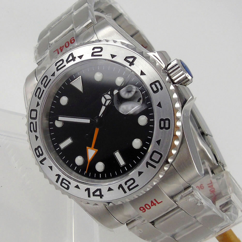 Green/White/Black Dial 40mm Sapphire Automatic Men’s Watch GMT Date Oyster Band