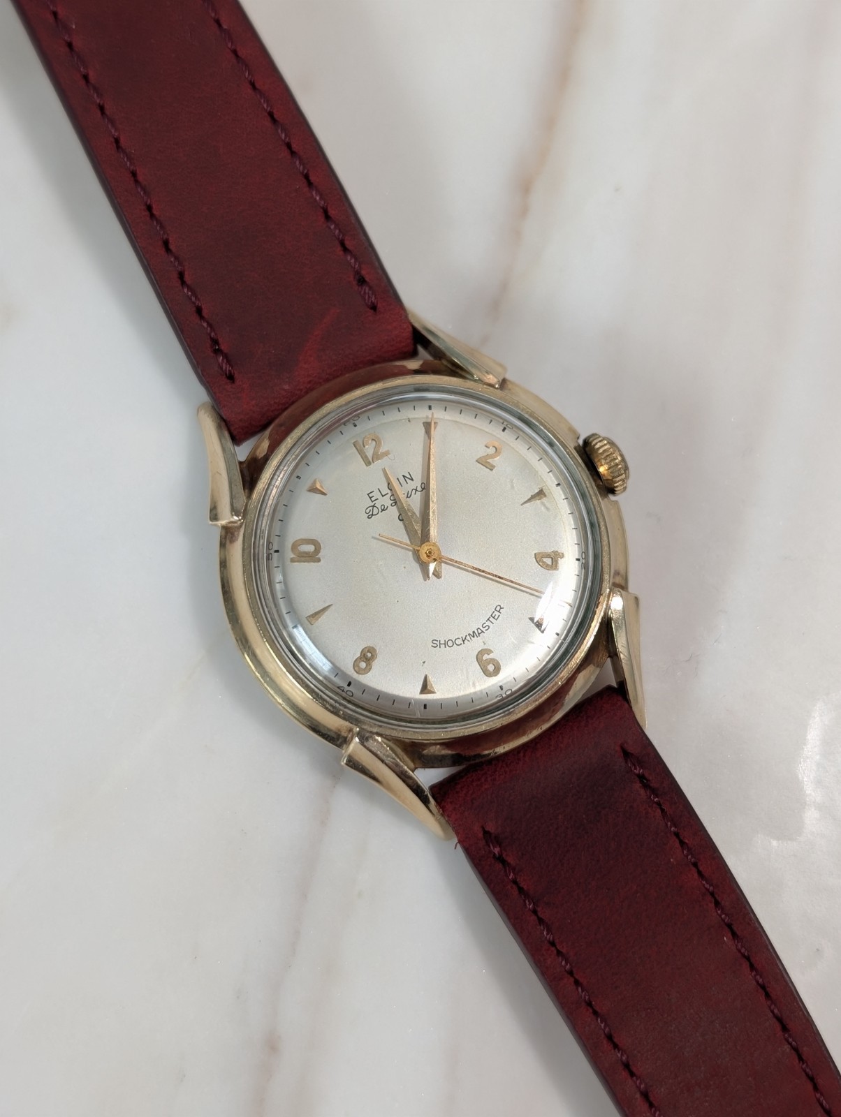 1950s Men’s Elgin Dress Watch Manual Wind 10K Gold Filled Incredible Condition