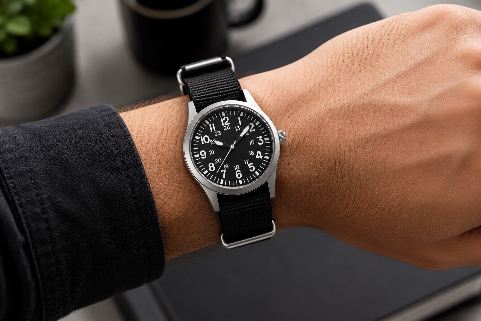 Military Style Quartz Watch Men’s