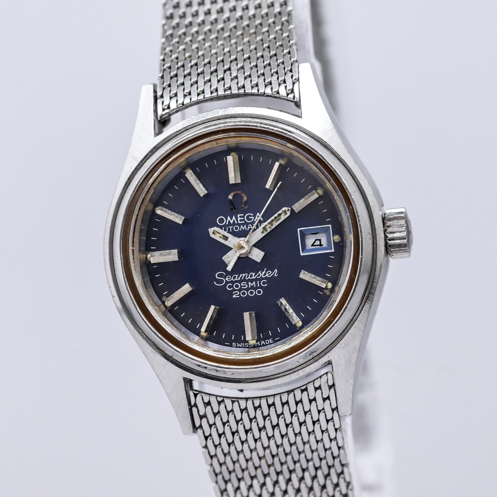 **Vintage 1970s** OMEGA Seamaster COSMIC 2000 Cal.684 Automatic Navy 25mm Womens