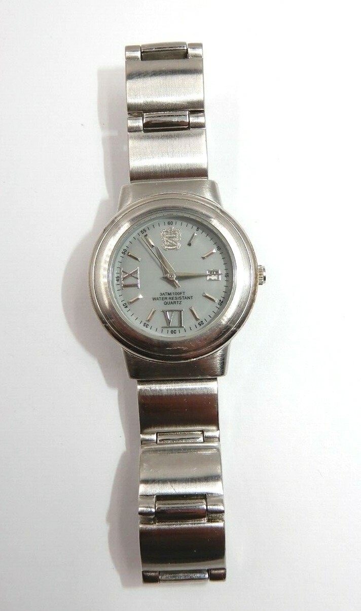 PAOLO GUCCI LADIES STAINLESS SILVER LINK BAND WATCH WITH ORIGINAL BOX, PG846WGIP