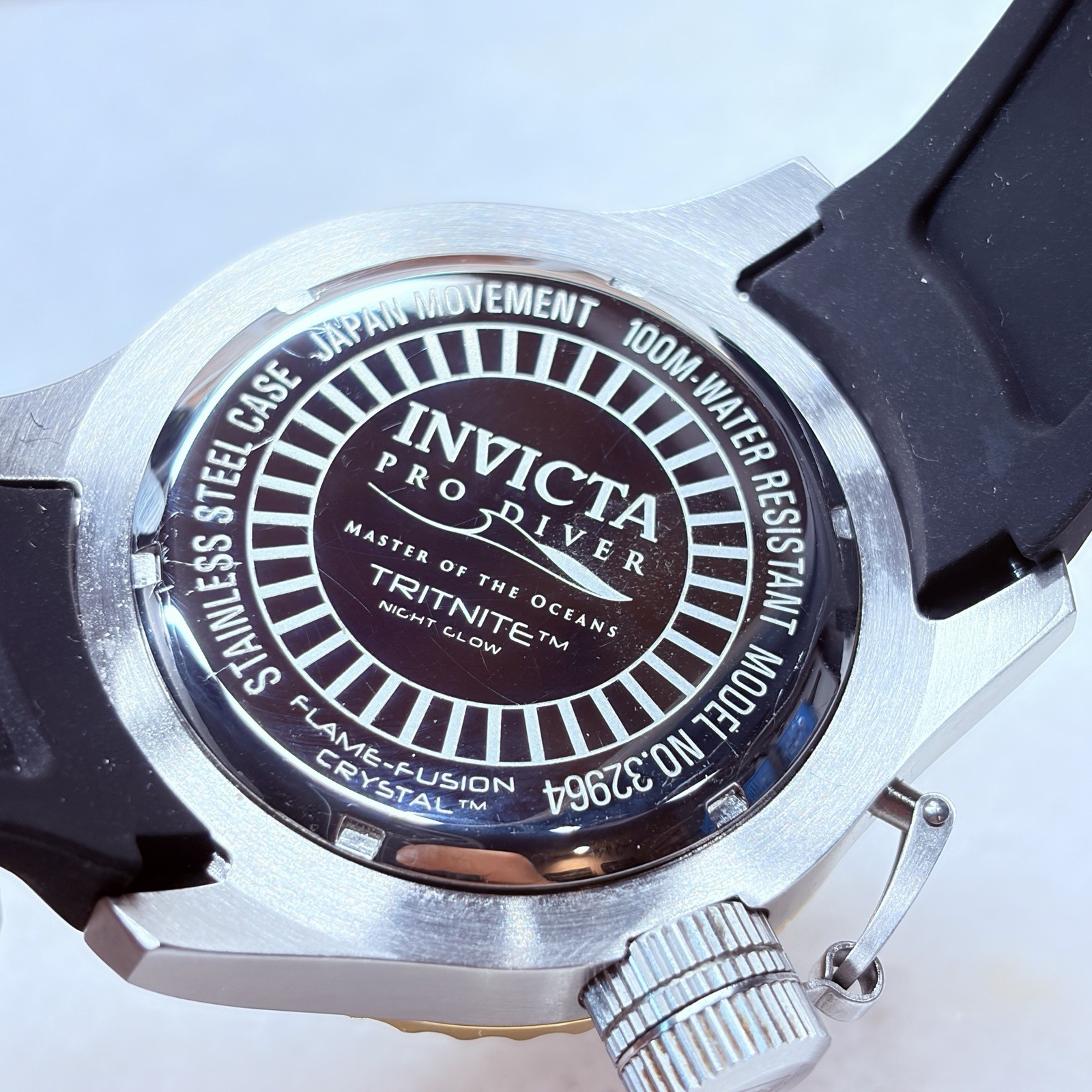 Invicta 32964 Pro Diver Men’s 50mm Black Carbon Fiber Dial Quartz Watch Silicone