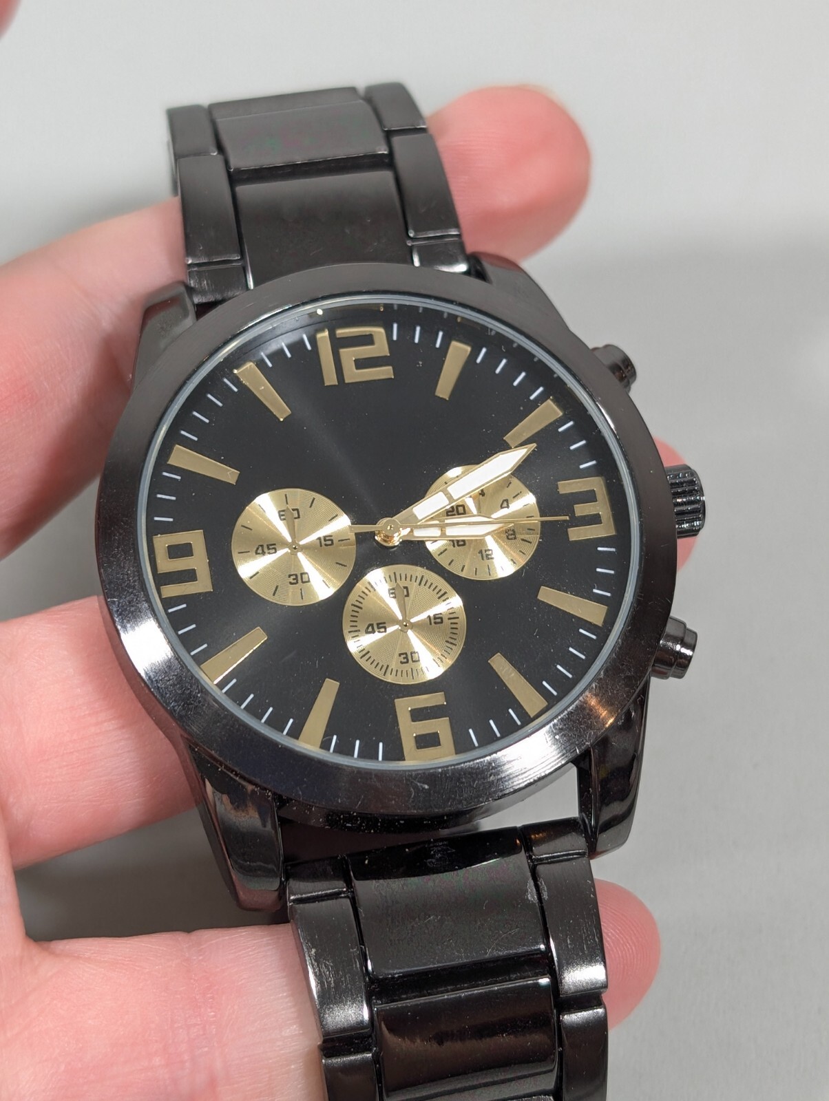 Folio Gunmetal Gray Black Large Dial 8.5 inch 45mm New Battery