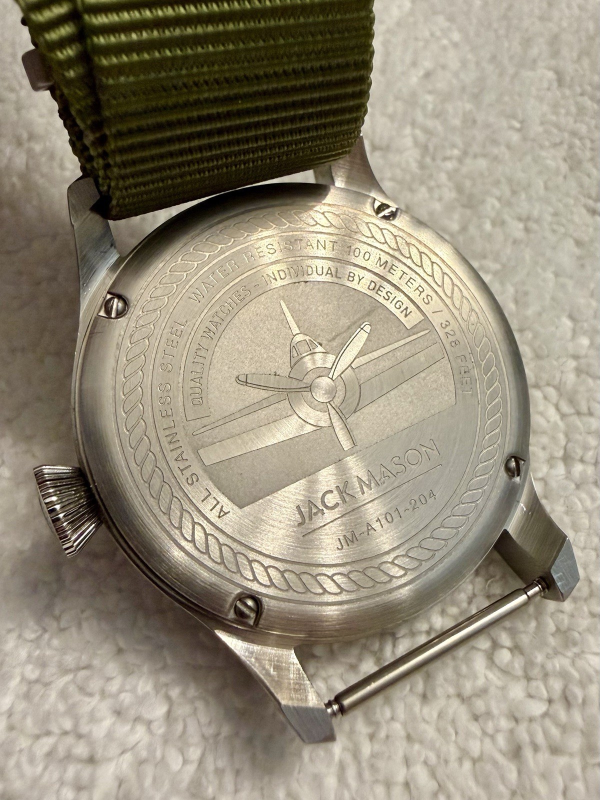 Jack Mason Pursuit Aviator | Grey Dial | Green NATO Band