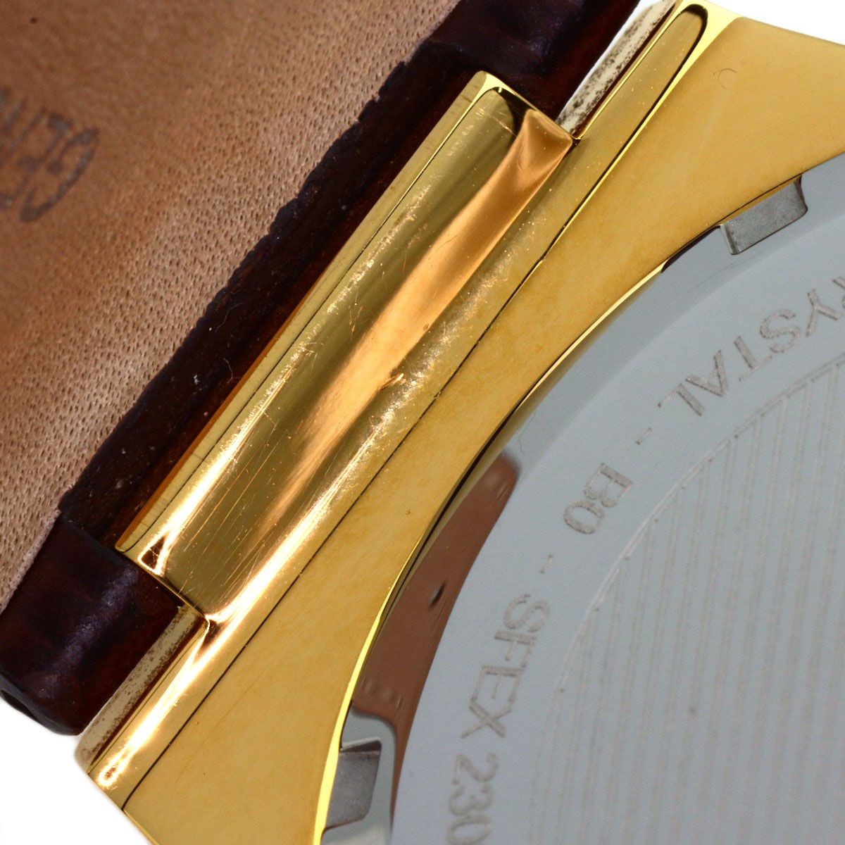 Salvatore Ferragamo SFEX00419 Round Face Wristwatch SS Leather Men’s Used