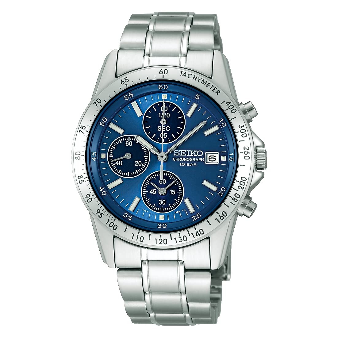 SEIKO Spirit SBTQ071 Blue Dial Chronograph Watch NEW in Box