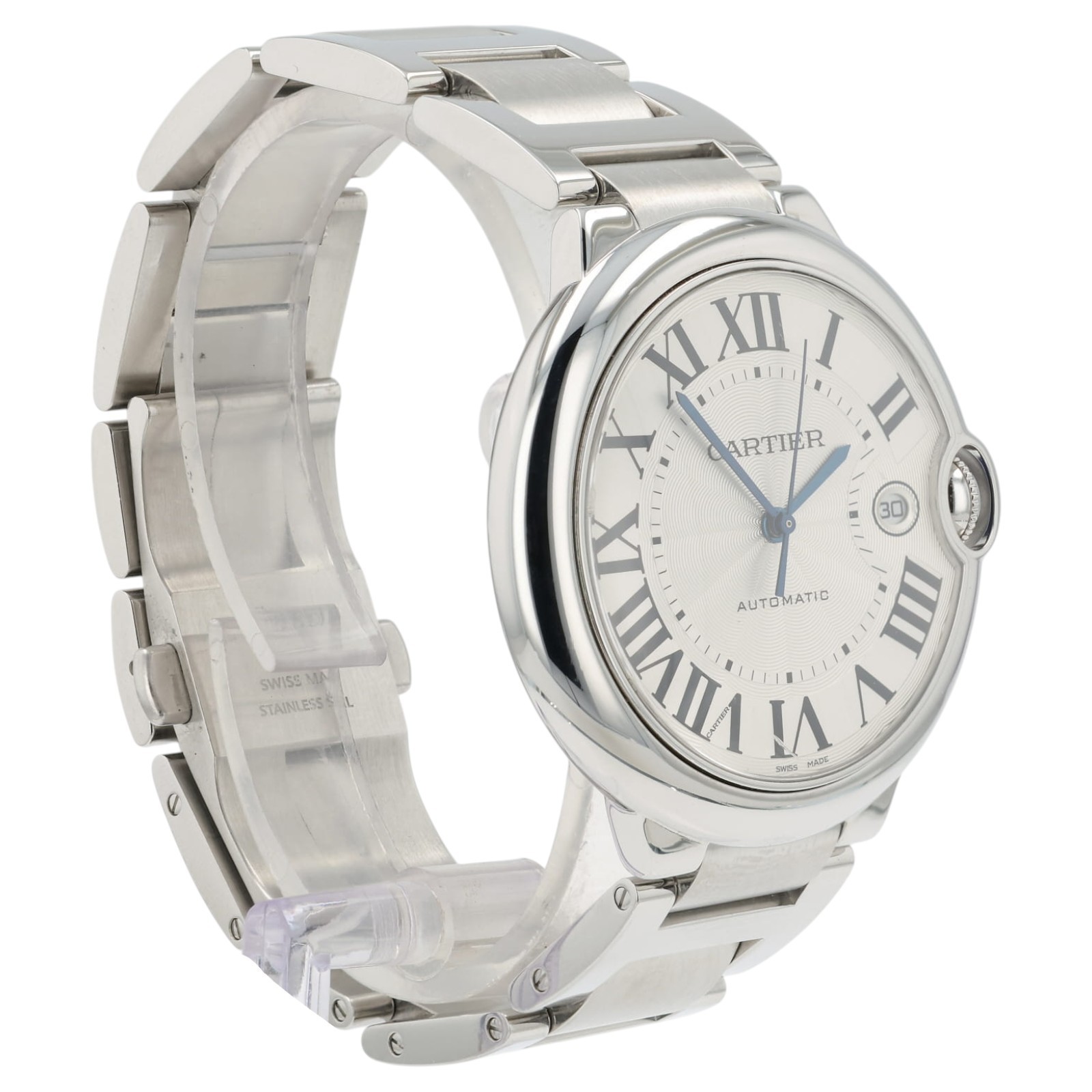 Cartier Ballon Bleu Silver Color Dial Stainless Steel 42mm Automatic W69012Z4