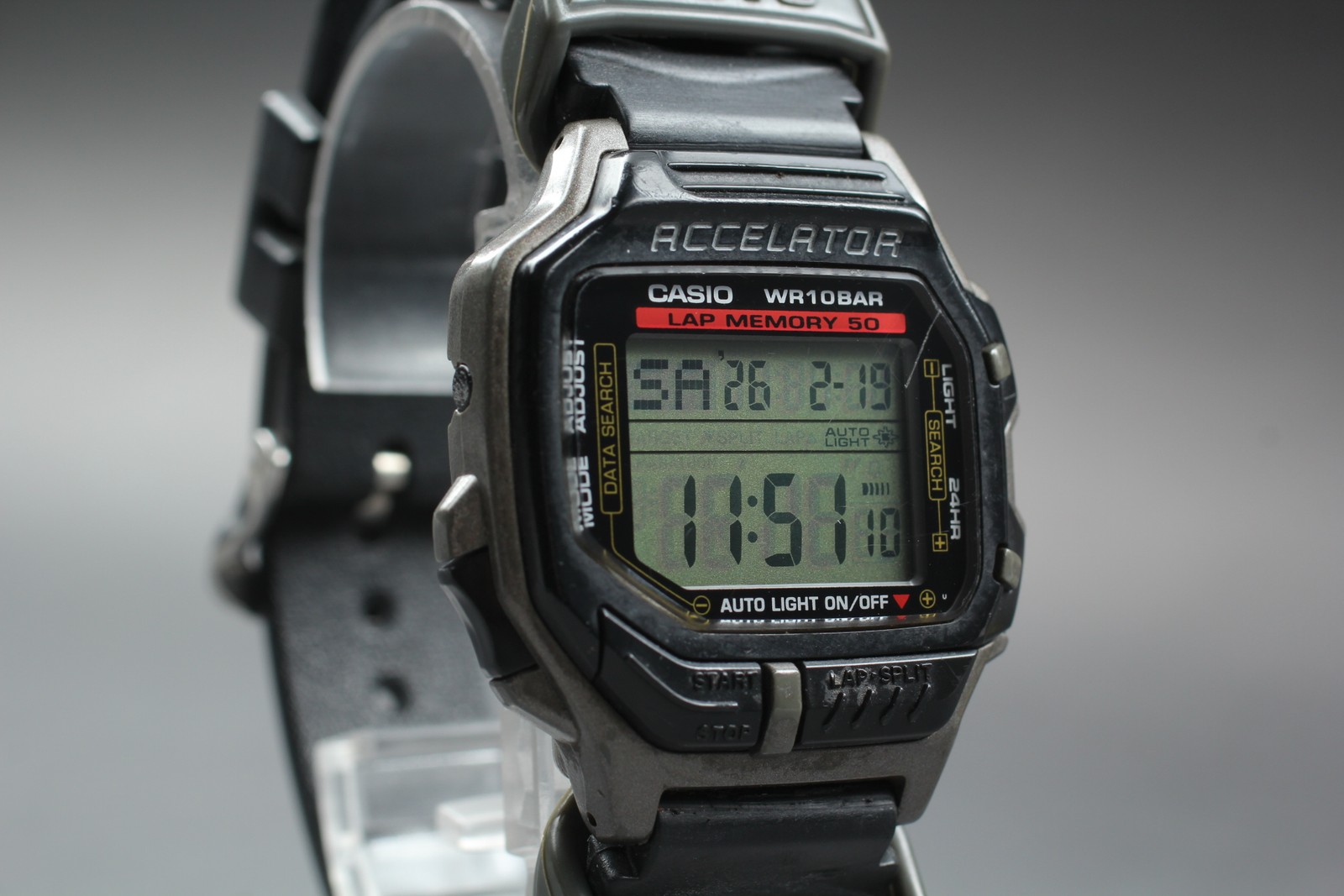 [Exc+5] Casio Accelator ACL-200 Black Quartz Digital Men’s Watch From JAPAN