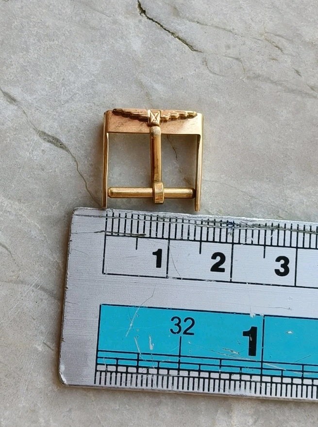 40s LONGINES ORIGINAL GOLD PLATED WATCH STRAP BUCKLE BUCKBIA WATCHES 14mm